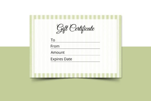 Multipurpose Gift Certificate