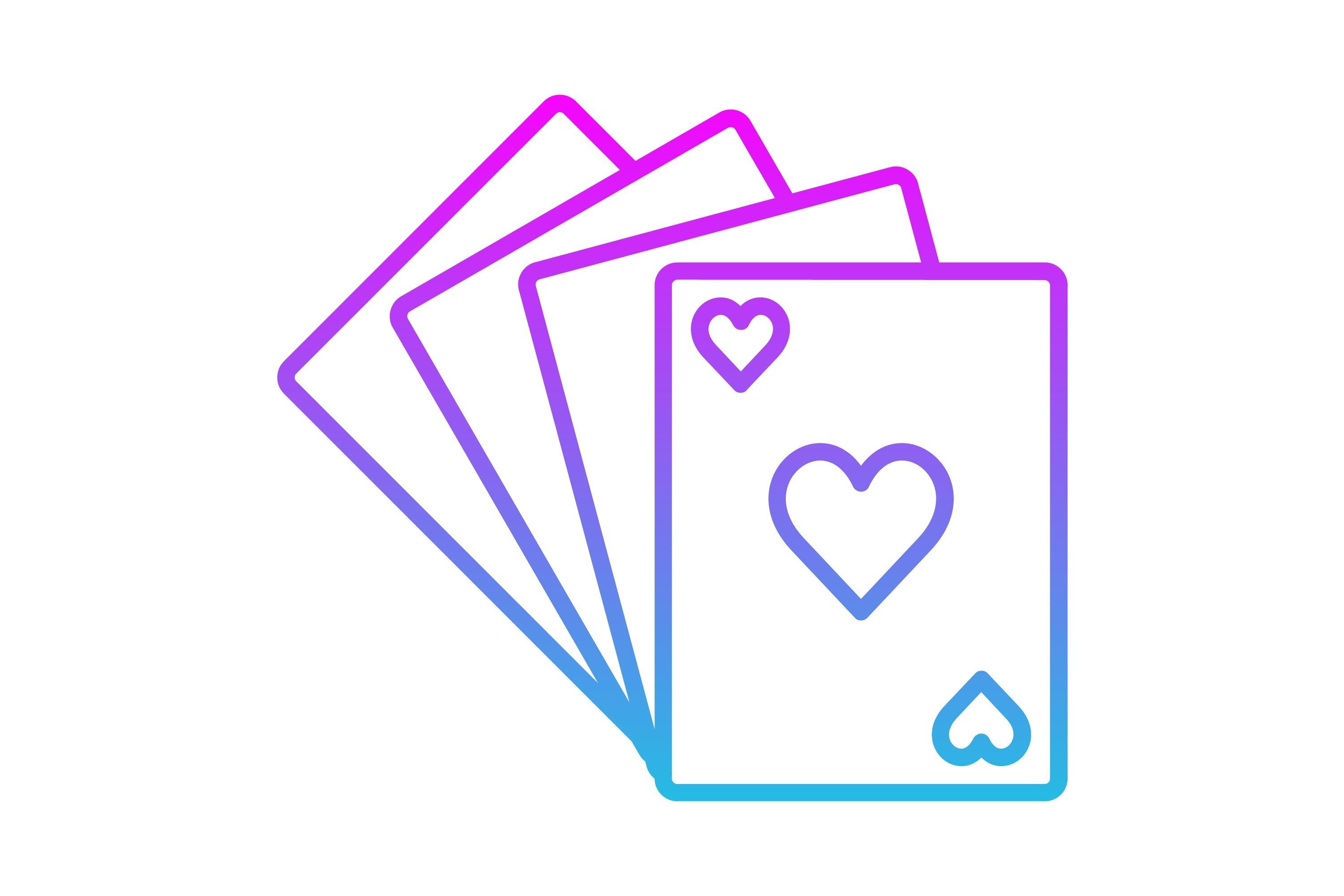 Playing Cards Line Gradient Icon Graphic by Maan Icons · Creative Fabrica