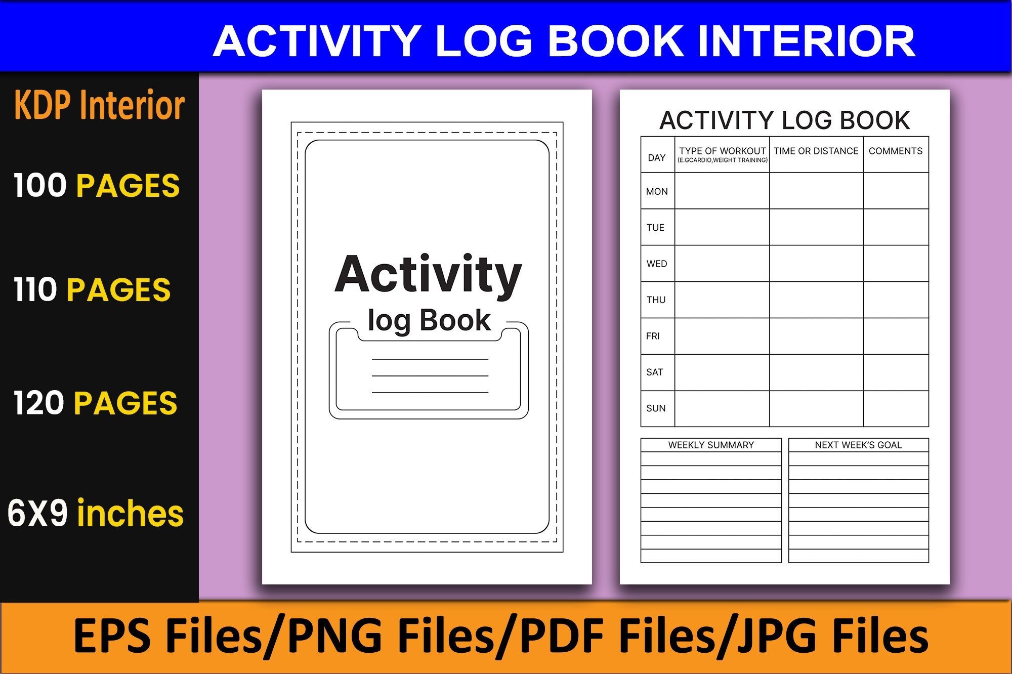 Activity Log Book| KDP Interior Graphic by Educare · Creative Fabrica