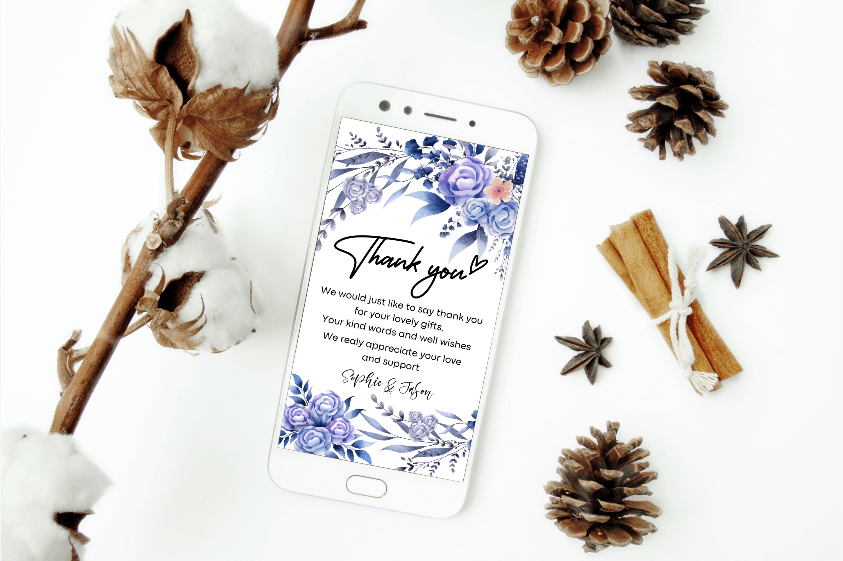 Electronic Thank You Card Template Canva