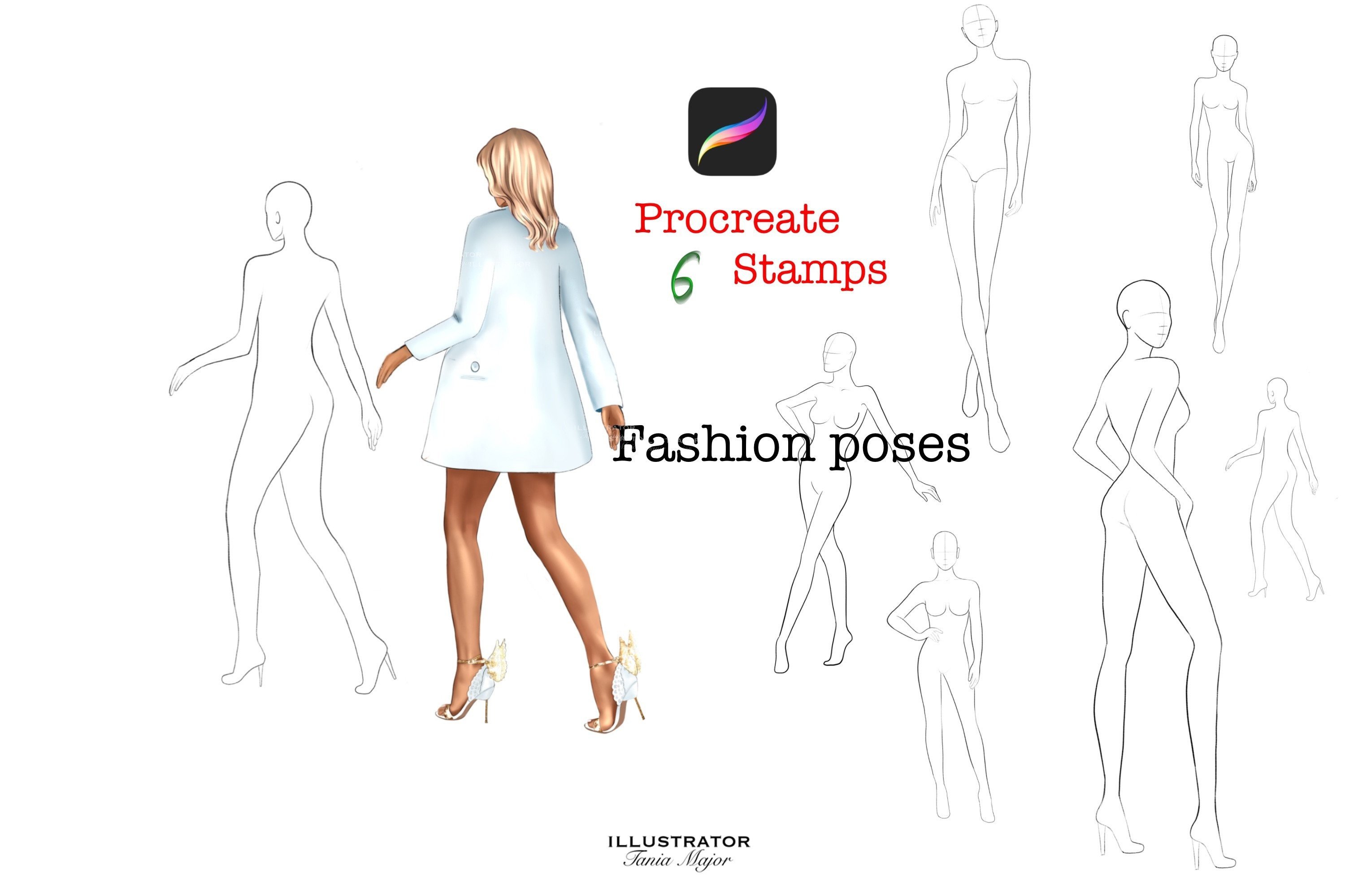 Fashion Figures Procreate Stamp - photo 1