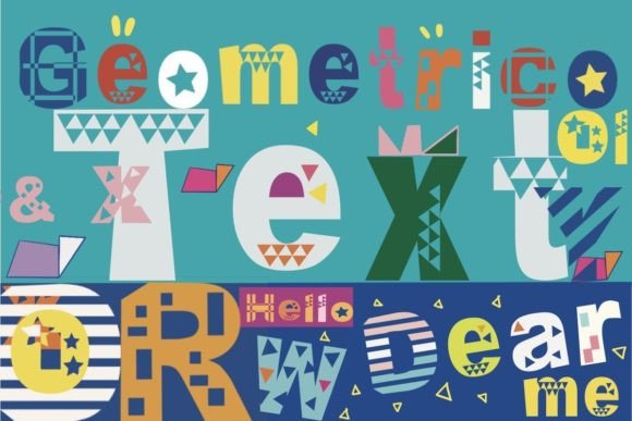 Geometricoo Font PNG with transparent background - Preview 4
