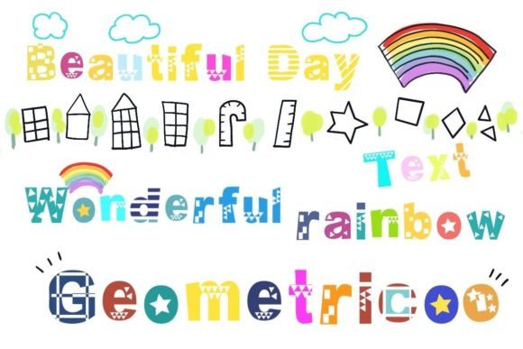 Geometricoo Font PNG with transparent background - Preview 2