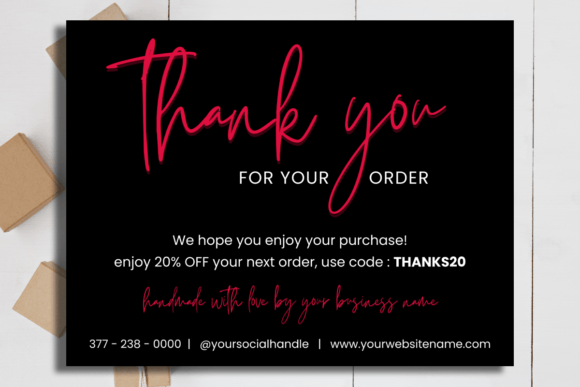 Glowing Canva Thank You Card Template