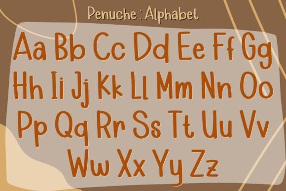 Penuche Font PNG with transparent background - Preview 2