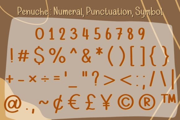 Penuche Font PNG with transparent background - Preview 3