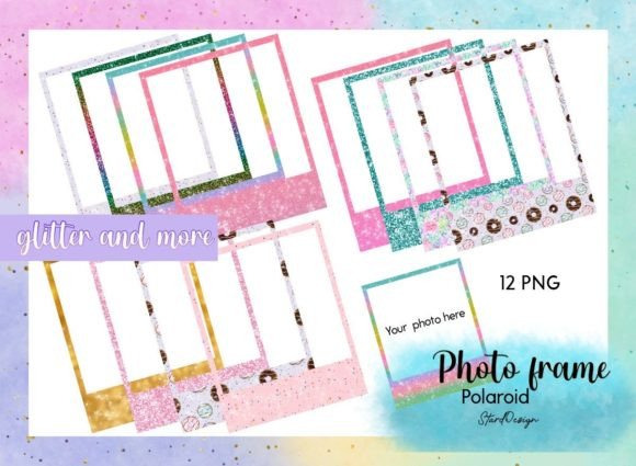 Polaroid Photo Frame Glitter