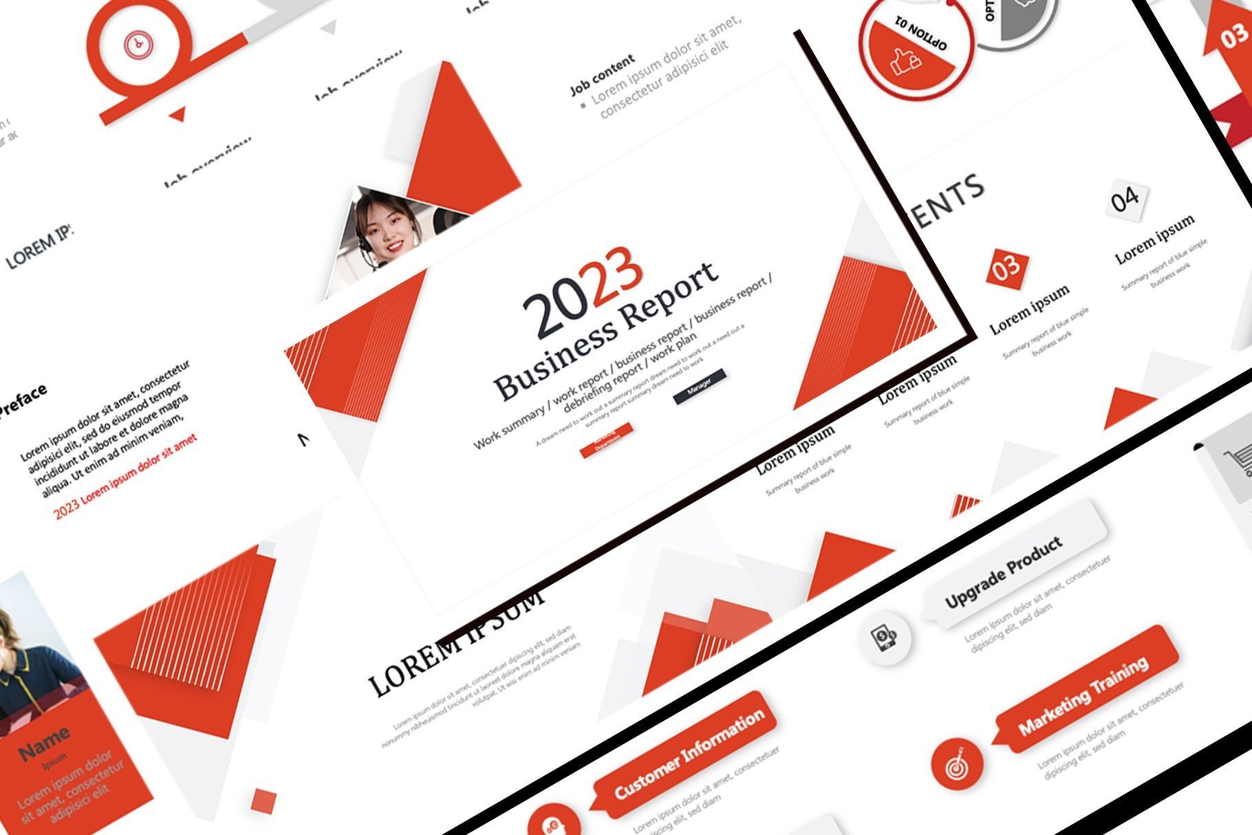 Plantilla de presentación empresarial para informes modernos