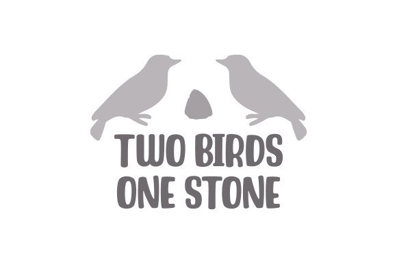 Two Birds One Stone SVG Cut file by Creative Fabrica Crafts