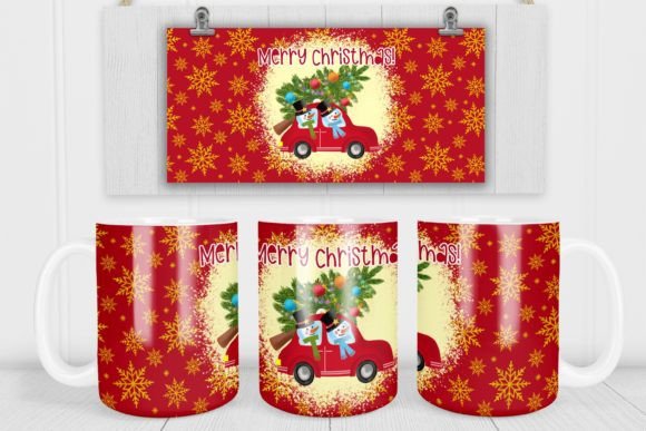 Christmas Mug Sublimation Merry Christ Graphics