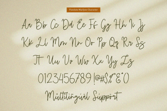 Fiandata Marlyne Font PNG with transparent background - Preview 6