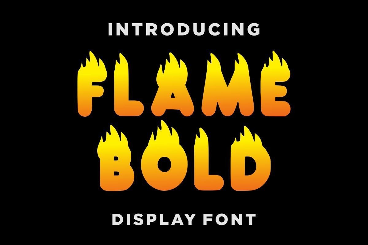 Flame Bold font preview in a bold display style