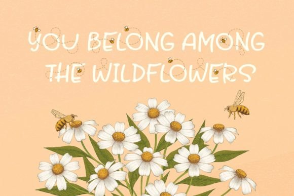 Honey and Bee Font PNG with transparent background - Preview 2