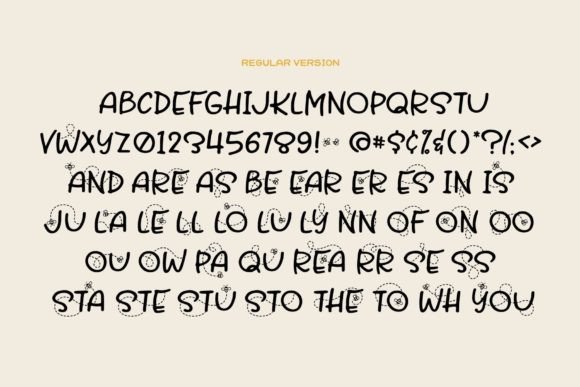 Honey and Bee Font PNG with transparent background - Preview 6