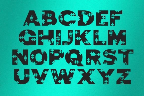 Jigsaw Puzzle Font - Preview 3