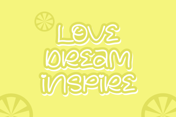 Lemon Sunrise Font PNG with transparent background - Preview 1
