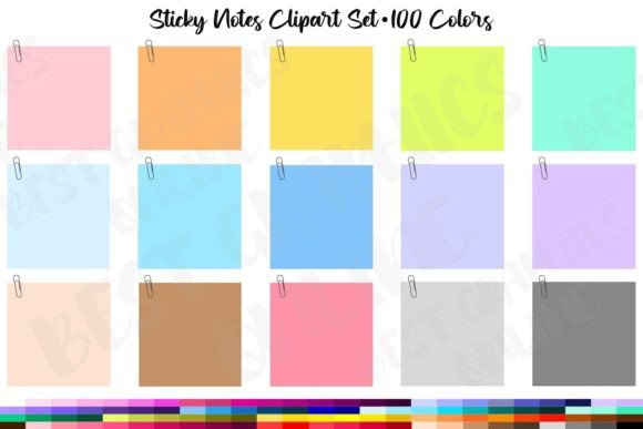 Little Post It Notes Clipart Set Images