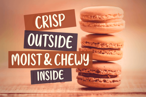 Macaron Cookies Font PNG with transparent background - Preview 3