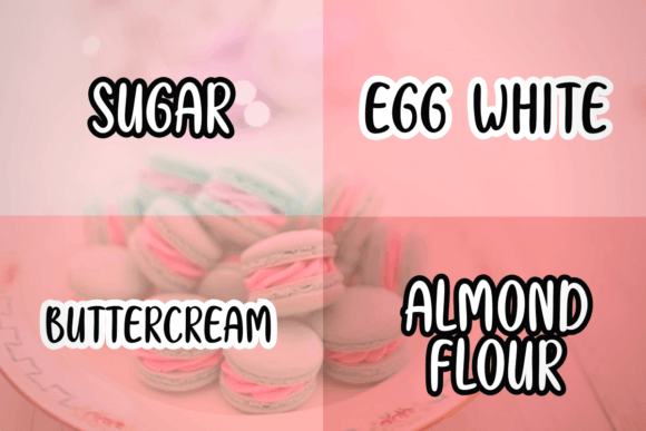 Macaron Cookies Font PNG with transparent background - Preview 5