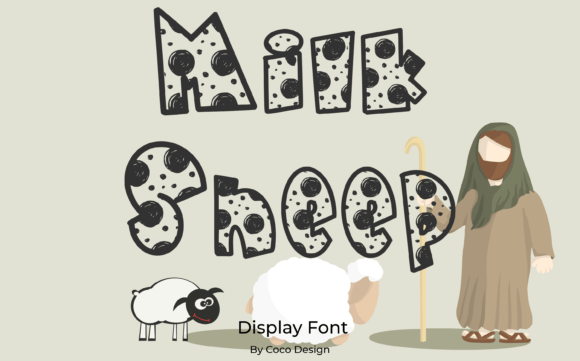 Milk Sheep Font PNG with transparent background - Preview 2