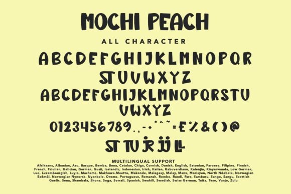 Mochi Peach Font PNG with transparent background - Preview 6