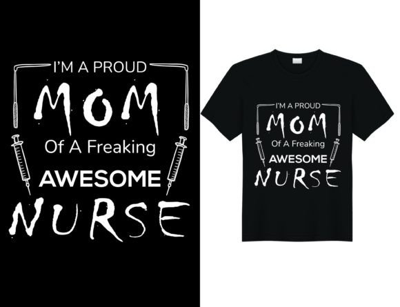 Mom Nurse Graphic T-shirt Designs By miraz685