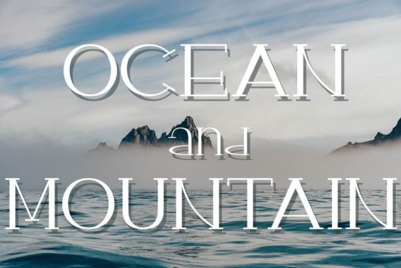 Mountain Island Font PNG with transparent background - Preview 1