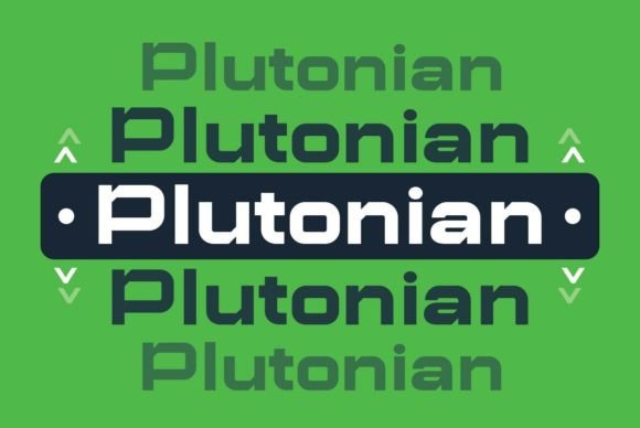 Plutonian Font PNG with transparent background - Preview 2