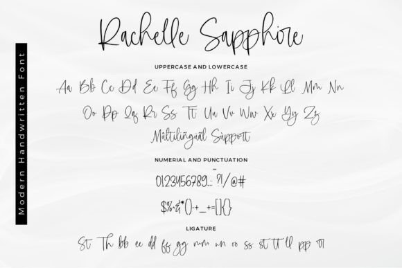 Rachelle Sapphire Font PNG with transparent background - Preview 5