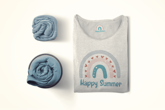 Rainbow Summer Font PNG with transparent background - Preview 3