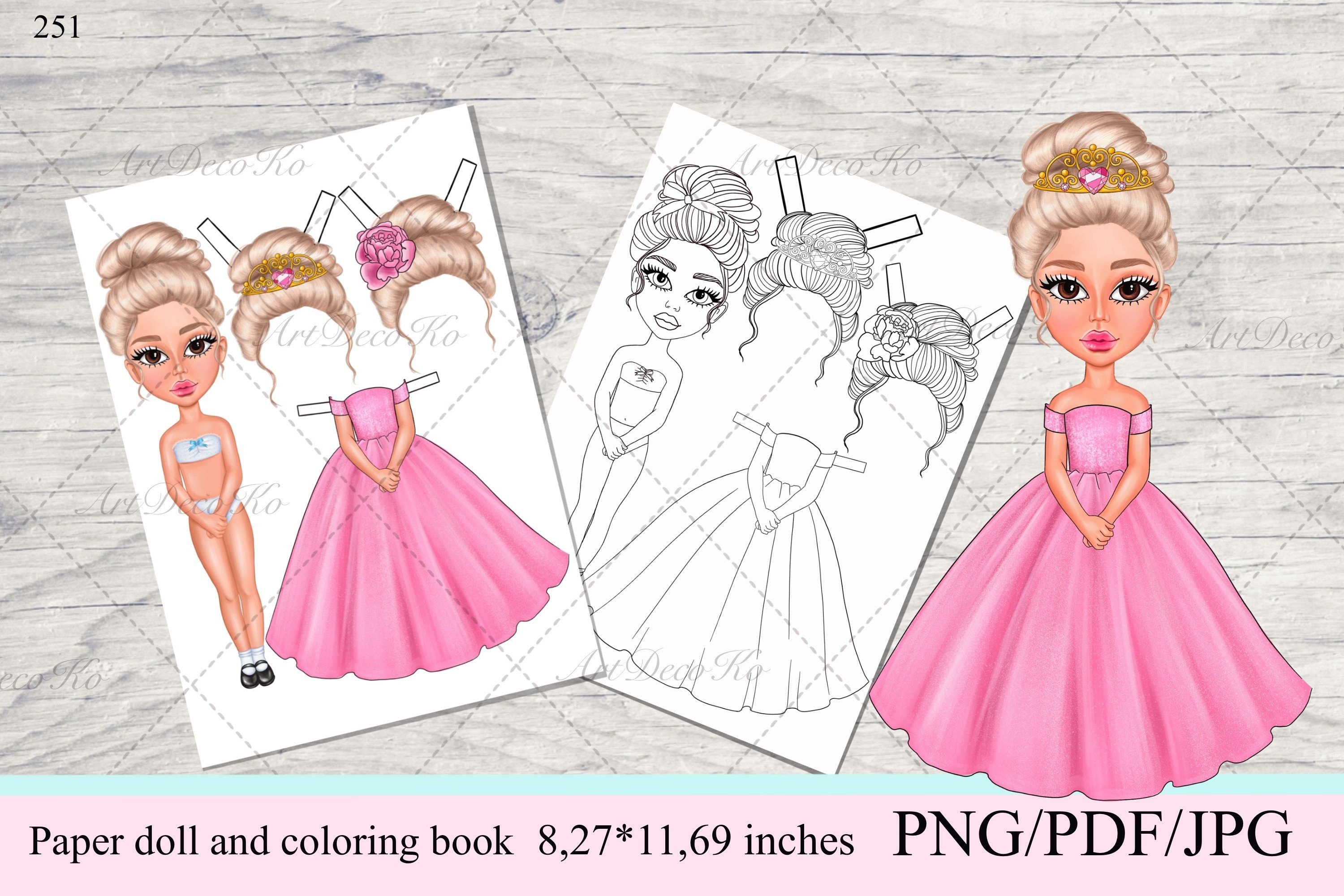 About Paper Doll for Cutting. Coloring.