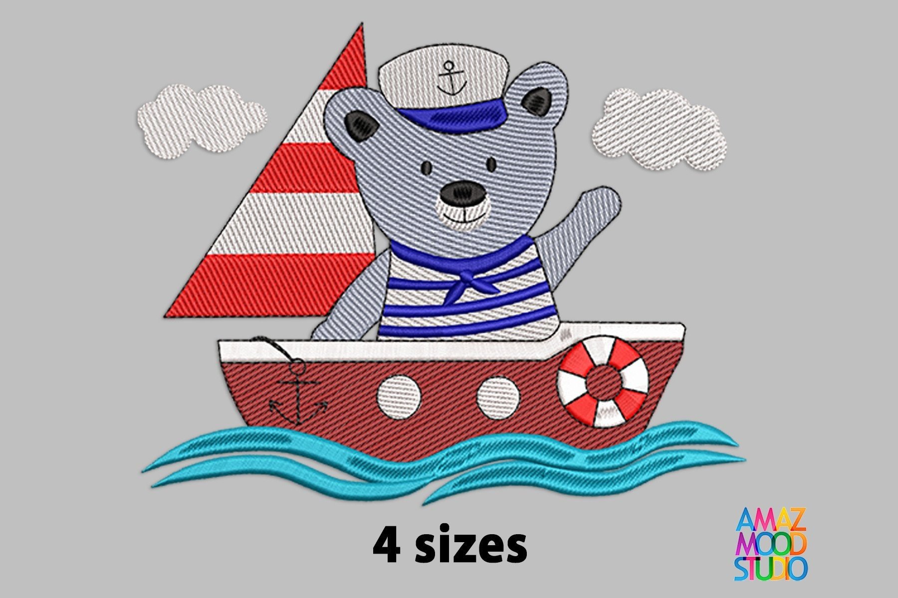 Bear Sailor on a Boat