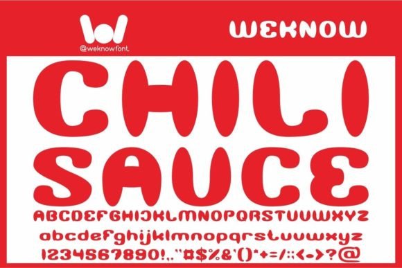 Cayenne Pepper Font PNG with transparent background - Preview 1