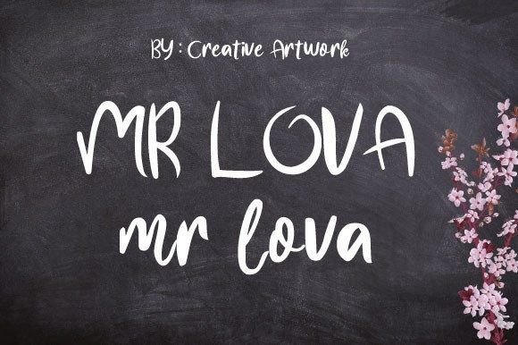 Mr Lova Font PNG with transparent background - Preview 1