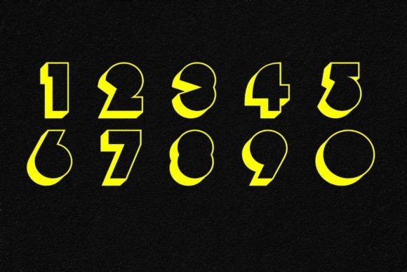 Mr. Pac Font PNG with transparent background - Preview 3
