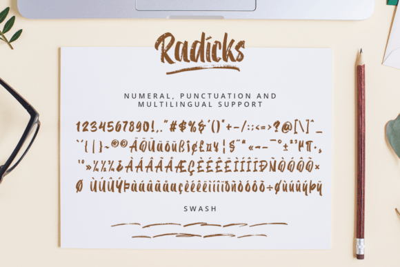 Radicks Font PNG with transparent background - Preview 6