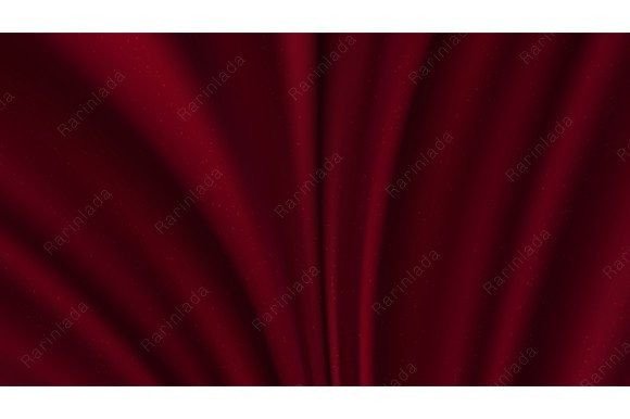 Red Silky Fabric Crease Background
