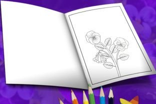 Pansy Flower Coloring Page for Kdp Book Graphic by TeamlancerBD ...
