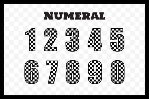 Racing Checkered Font PNG with transparent background - Preview 2