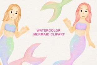 Watercolor Mermaid Clipart Graphic by kitsada101 · Creative Fabrica