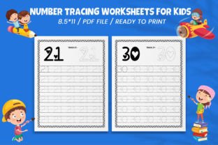 21-30 Number Tracing Worksheet for Kids Graphic by mrhasib429 ...