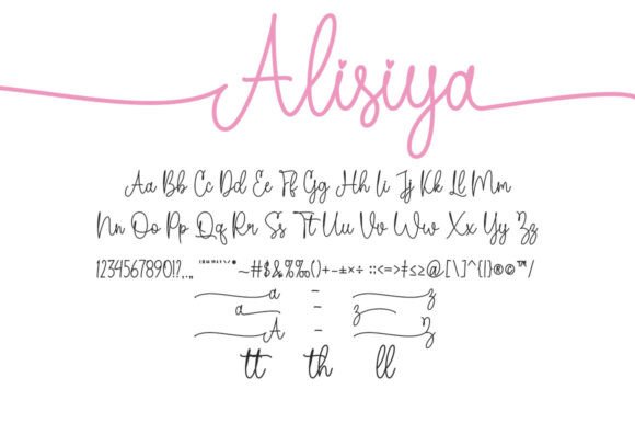 Alisiya Font PNG with transparent background - Preview 5