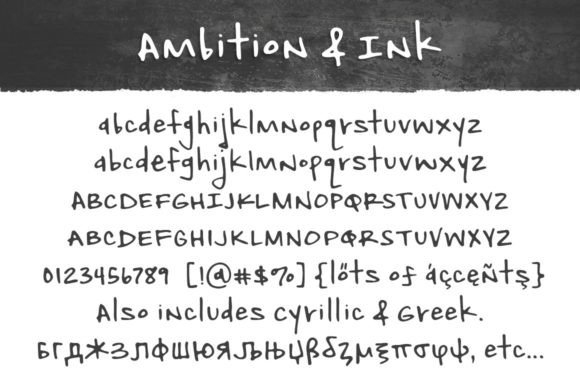 Ambition & Ink Font - Preview 3