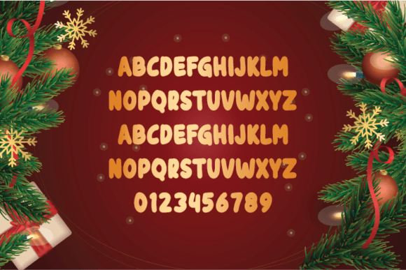 Bubbly Christmas Font - Preview 1