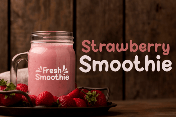 Fresh Smoothie Font PNG with transparent background - Preview 1