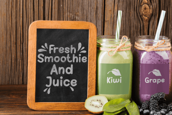 Fresh Smoothie Font PNG with transparent background - Preview 3