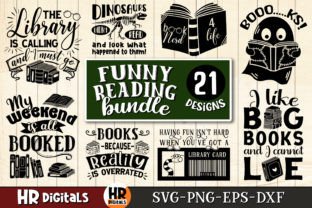 Funny Book Lover Reading Bundle Graphic by HRdigitals · Creative Fabrica