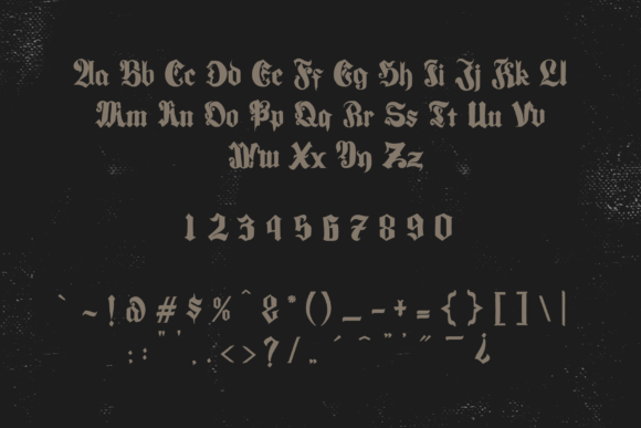 Luminados Fraktur Font PNG with transparent background - Preview 1