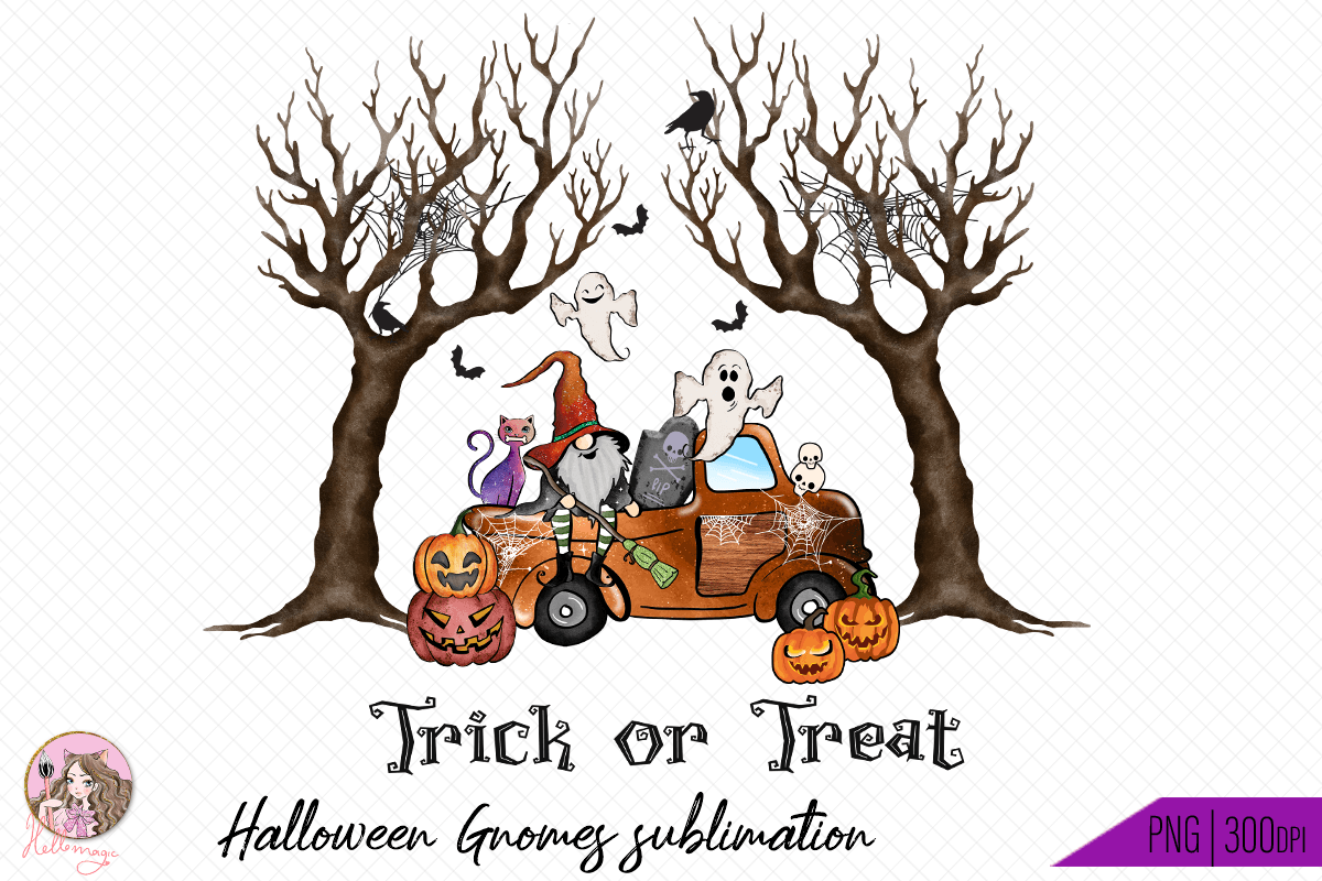 Trick or Treat Sublimation Graphic by Hello Magic · Creative Fabrica