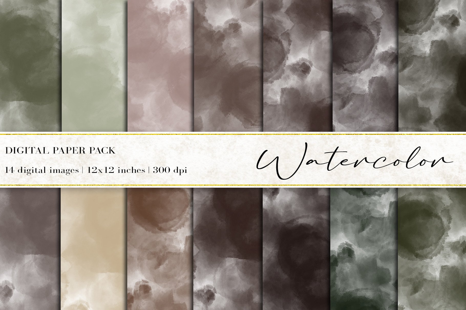 Watercolor Digital Papers Graphic by BonaDesigns · Creative Fabrica